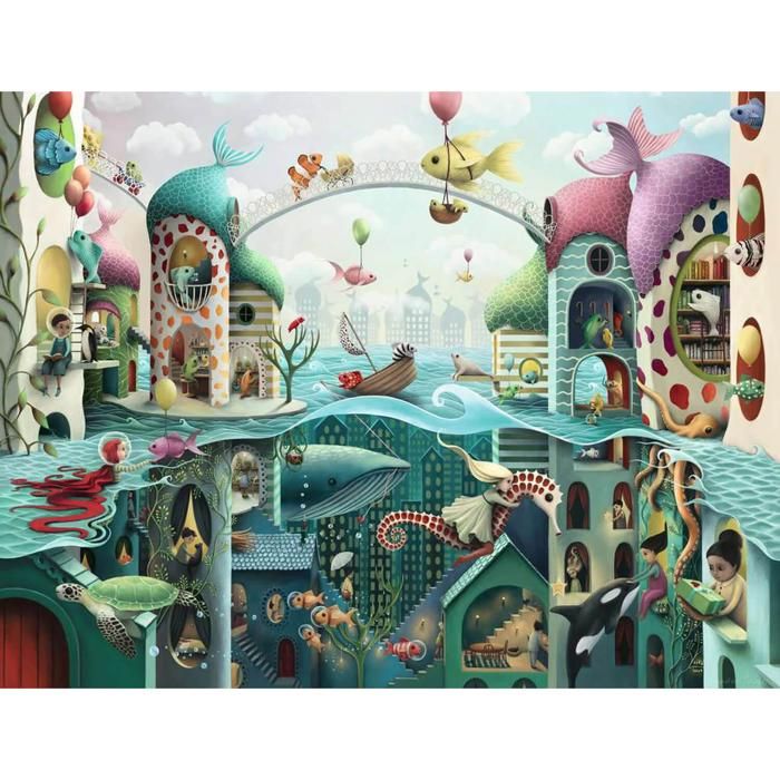 Puzzle 2000 pièces : Si les poissons pouvaient marcher Demelsa Haughton