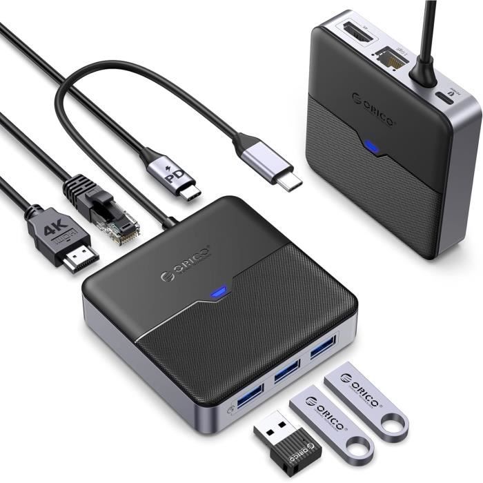MOKiN-Station D'accueil USB C Airies Pour Ordinateur Portable, 4K, HDMI 1080P, VGA, USB 3.1, USB 2.0, PD, Charge RJ45, Ethernet Pour MacPlePro Air