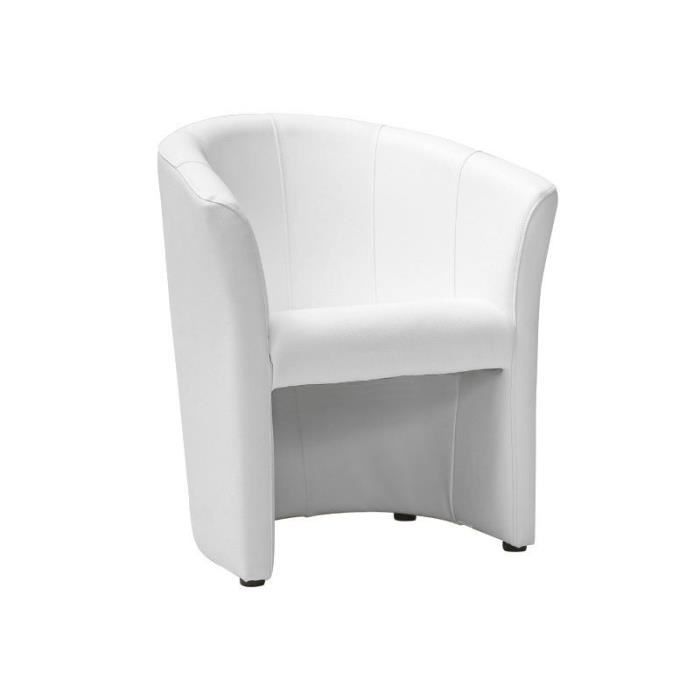 Fauteuil - SIGNAL - TM-1 - Éco-cuir - Blanc - Design moderne Fauteuil - SIGNAL - TM-1 - Éco-cuir - Blanc - Design moderne