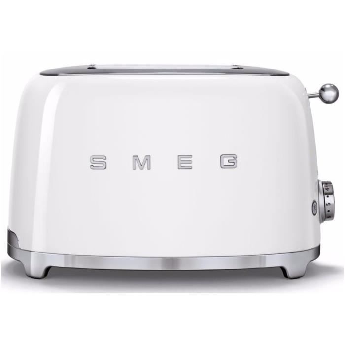 SMEG Grille Pain Toaster 2 Fentes 950W 3 Programmes Blanc 19,5