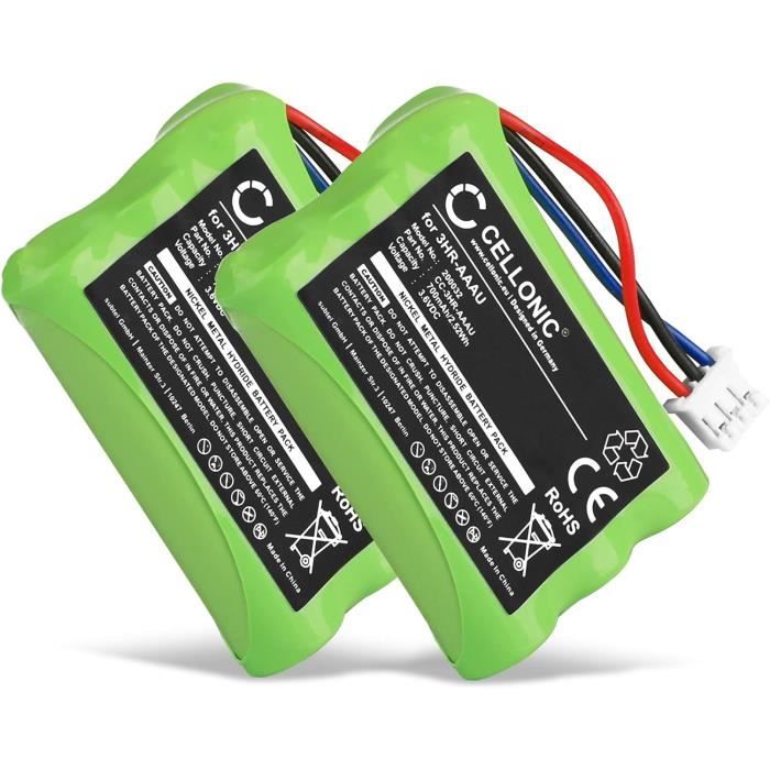 CELLONIC 2X Batterie téléphone Fixe 3HRAAAU,70AAAH3BMXZ,T373 700mAh