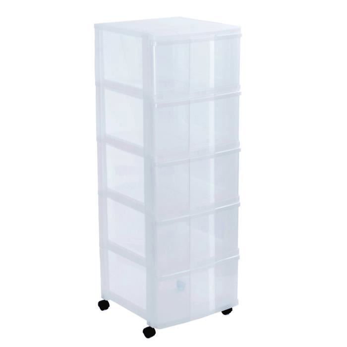 Tour de rangement Modulo plastique , l.38.5 x P.104 x H.36.5 cm