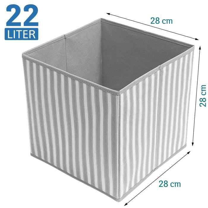 Tatkraft Key Boite De Rangement Pliable Tiroir En Tissu 28x28x28