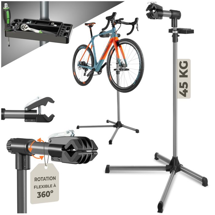 Tectake Pied D Atelier Velo Pied De Reparation Velo Pied De Travail 360 Stand De Reparation Velo Support Velo Prix Pas Cher Cdiscount
