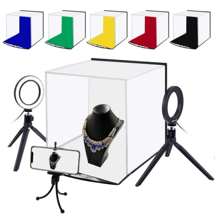 Boîte De Lumière Portable Photo Studio Kit Tente Photographie Avec 2