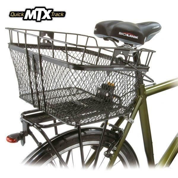 TOPEAK Panier arrière Basket Mtx Rear - Fixation QuickClick - Métal 23,4 L - Gris