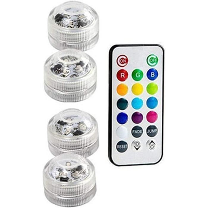 Projecteur LED Submersible 10W 12V RGB - Pour étang, Bateau, Aquarium, Avec Télécommande