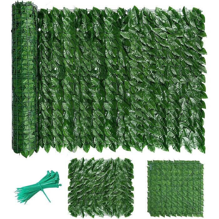 MAJHER Haie Artificielle Balcon 1m50 x 5m, Brise Vue Jardin Haie Artificielle en Rouleau, Haie Feuillage Artificiel, Clôture d'intimité, écran de Jardin pour Balcon Cour Arrière Patio(Color:02
