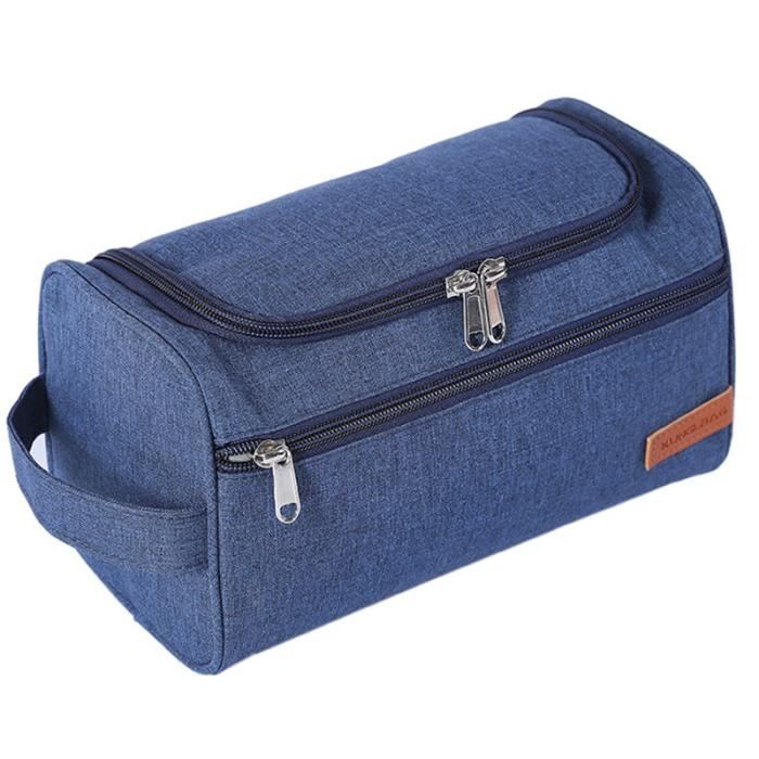 Trousse de toilette en voyage sac cosmétique coffre de voyage bleu Bleu