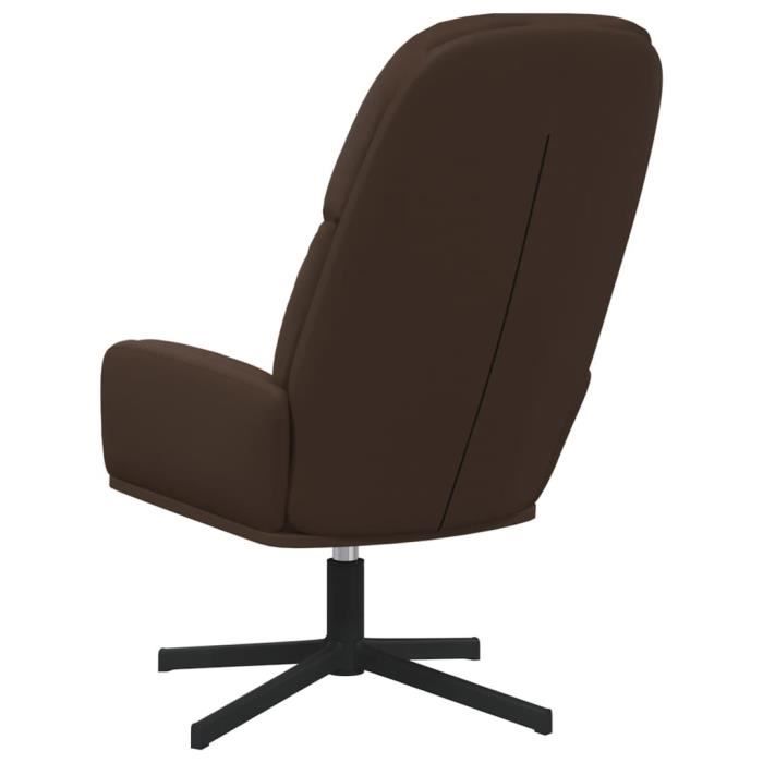 fan - fauteuils - chaise de relaxation marron similicuir - haute qualite - dx02728