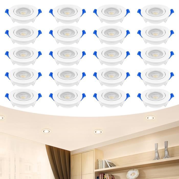 Spot Encastré LED Plat Et Fin Pour Plafond - 230V, Plusieurs Puissances, Blanc Chaud Ou Froid