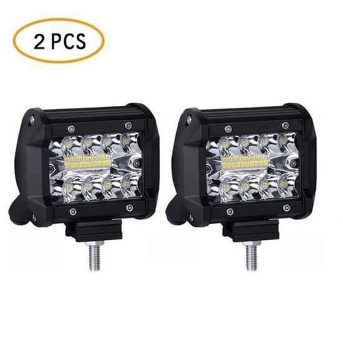 FEUX PHARE DE TRAVAIL ROND 10W LED LENTICULAIRE-CAMION BATEAU 4X4 12V/24V