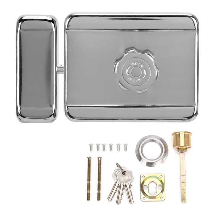 ASHATA Serrure de gâche électrique, Serrure de Porte étroite réglable de Type pour Serrure de