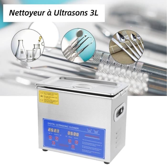 Luernas Nettoyeur À Ultrasons 3L 120W Avec Fréquence 40Khz, Haute