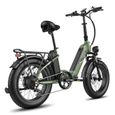 Vélo Électrique avec double batterie - Fafrees FF20 Polar Fat Bike- 48V 20.8Ah Portée maximale 160 km - 20*4.0 Gros Pneus -vert-1