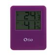 Thermomètre Hygromètre magnétique à écran LCD - OTIO - Violet - Fonctionne avec 2 piles LR1130 1,5V fournies-1