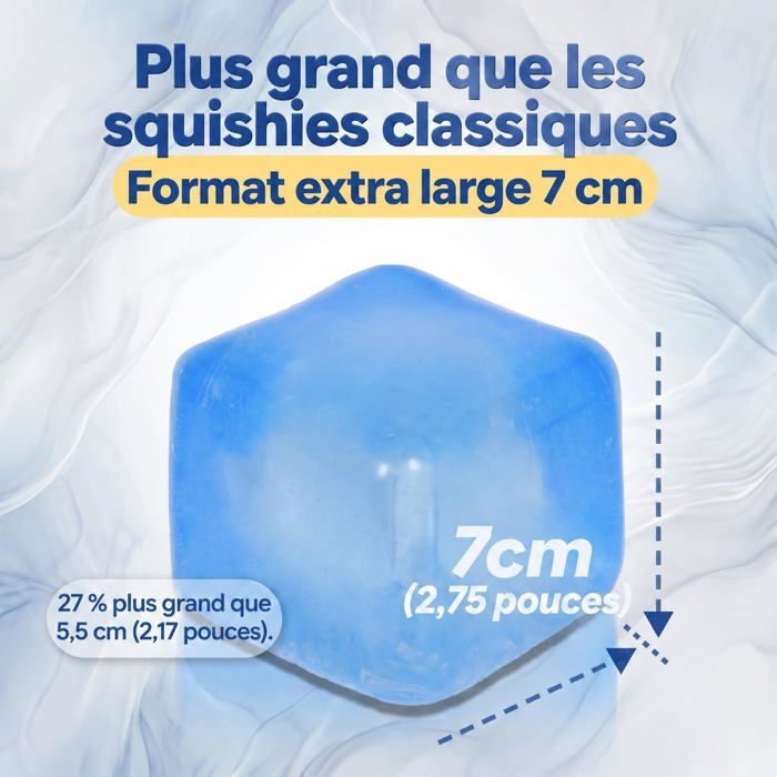 Cube Squishy Anti Stress – Bloc Transparent à Presser – Balle Anti-Stress Forme Carrée – Fidget Toys Sensoriel – Squishy Kawaii Anti Stress Cube – Anti Stress Jouet pour Adulte Enfant