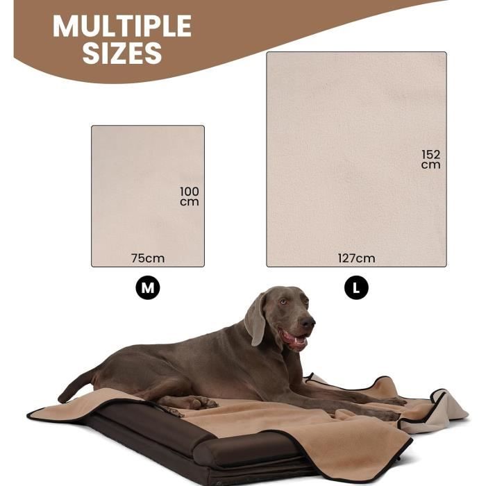 Couverture Pour Chien Impermeable 152X127Cm Plaid Anti Pipi Pour Animaux Couverture Absorbante Chaude Douce Pour Chien Ch u2657 Cdiscount