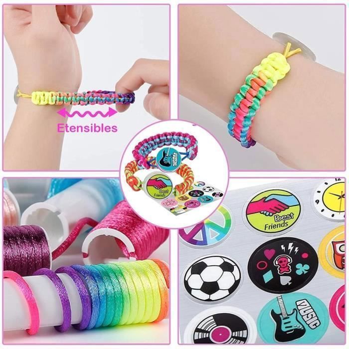 WuGU Cadeau Fille 6-13 Ans Enfant, Kit de Fabrication de Bracelets, DIY Charms Bracelet, Jouet Fille, Kit Créatif, Kit Fabrication Creation Bijoux Enfant pour Cadeau de Noël et Anniversaire