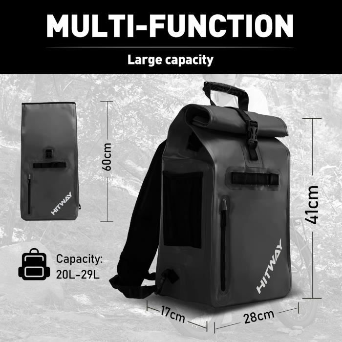 PANIER VELO,Black--Sacs de vélo étanches de grande capacité, B SOUL