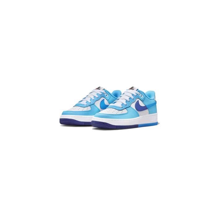 Basket Nike AIR FORCE 1 LV8 2 Junior Bleu Lacets Mixte Bleu Cdiscount Chaussures