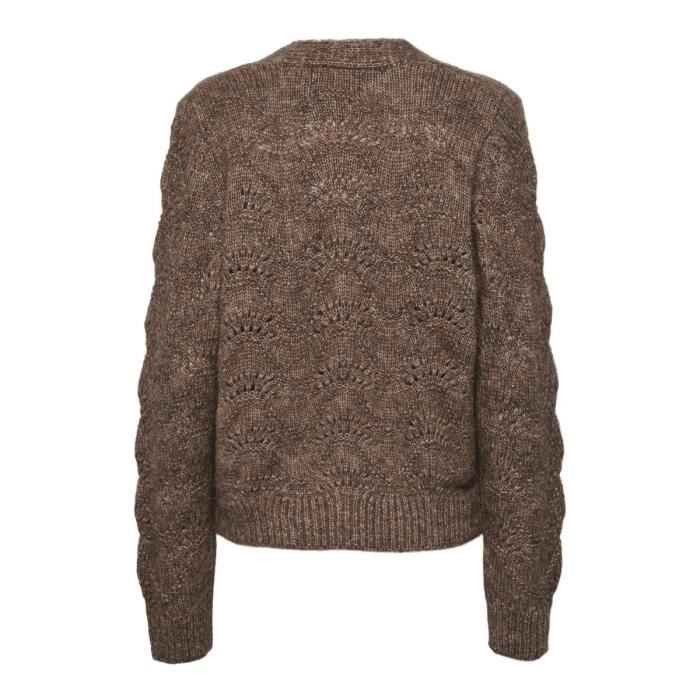 Cardigan Fille New Look Marron Col V – Taille 8-9 Ans – Manches Courtes – Occasion TB