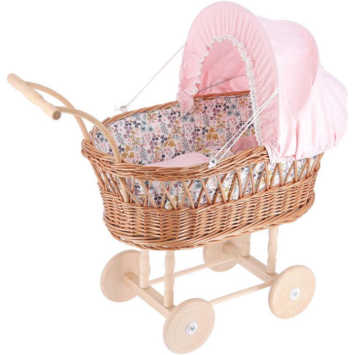 Landau ancien osier on sale