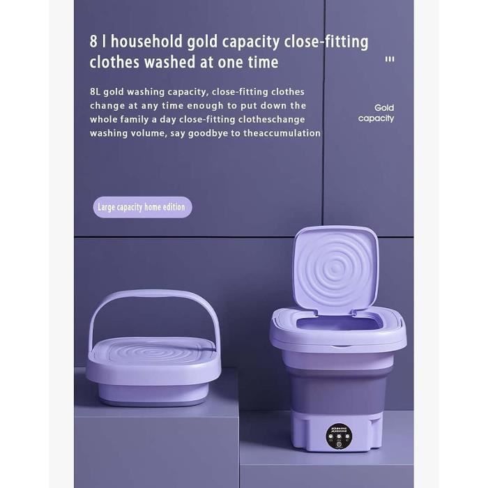 Mini machine à laver pliante avec lave-linge déshydraté portable