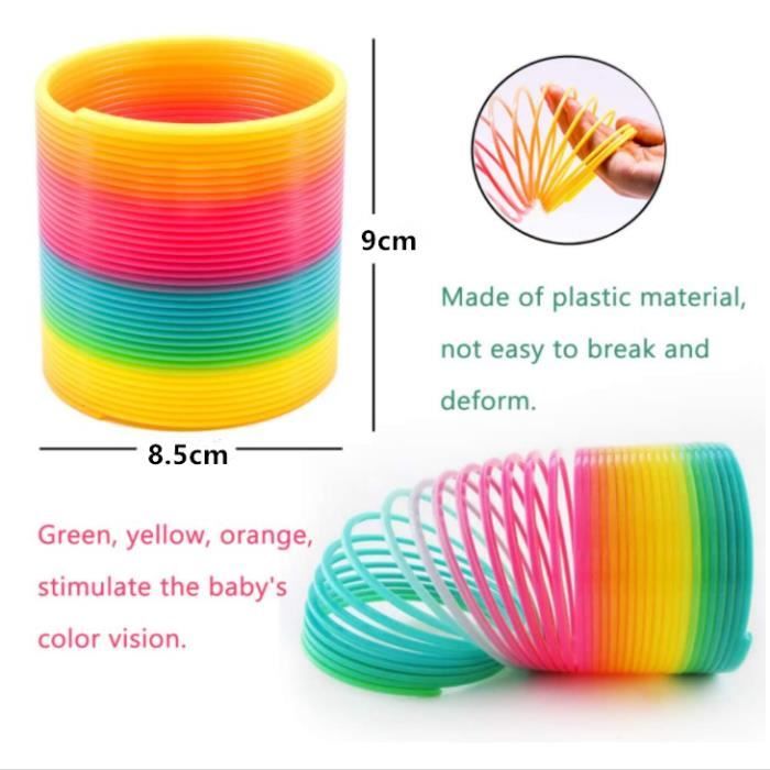 Ressort Jouet Plastique Arc en Ciel Jouets Ressorts Magiques Rainbow Springs pour Enfants VOLY Cdiscount Jeux Jouets