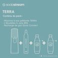 SodaStream TERRA Machine à Eau Pétillante -Pack 2 Bouteilles 1L Compatible Lave-Vaisselle + 1 Recharge de Gaz 60L à Clipser -Noir-2