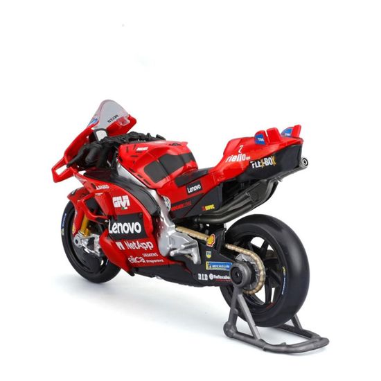 MaSif Moto Miniature Alliage Pull-Back – Jouet Simulation Rouge Et Noir, Cadeau Pour Enfants Dès 3 Ans