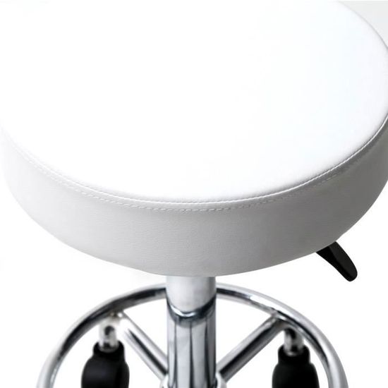 Tabouret de bar pivotant à 5 roulettes avec poignée rotative à