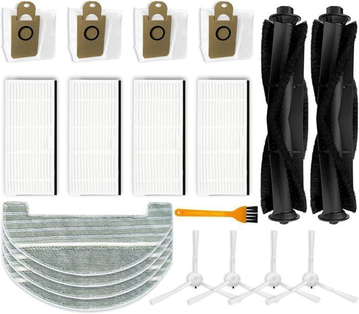 Accessoires de rechange pour robot aspirateur Proscenic 850T Ultenic D5s Pro 1 brosse principale 4 brosses couleurs multi Largeight - Electroménager
