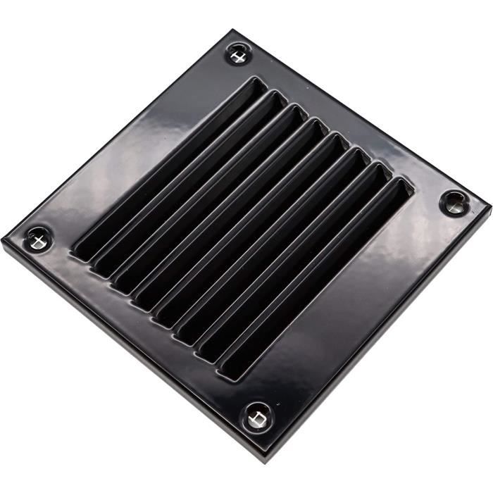 Grille Aération Rectangulaire En Plastique 256mm X 118mm Noir