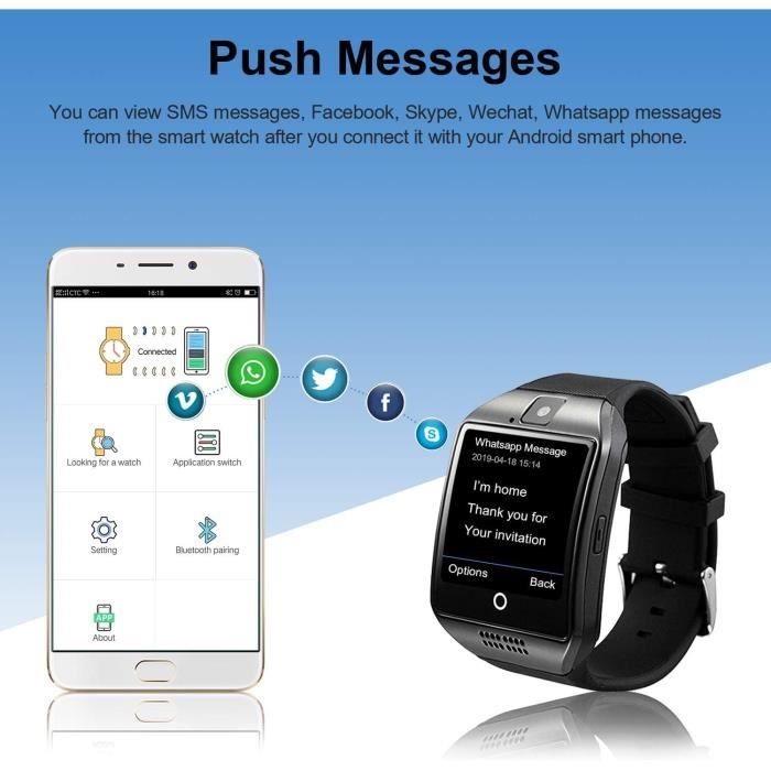 Tipmant Montre Connect e Femmes Homme Enfant SN06 Smartwatch