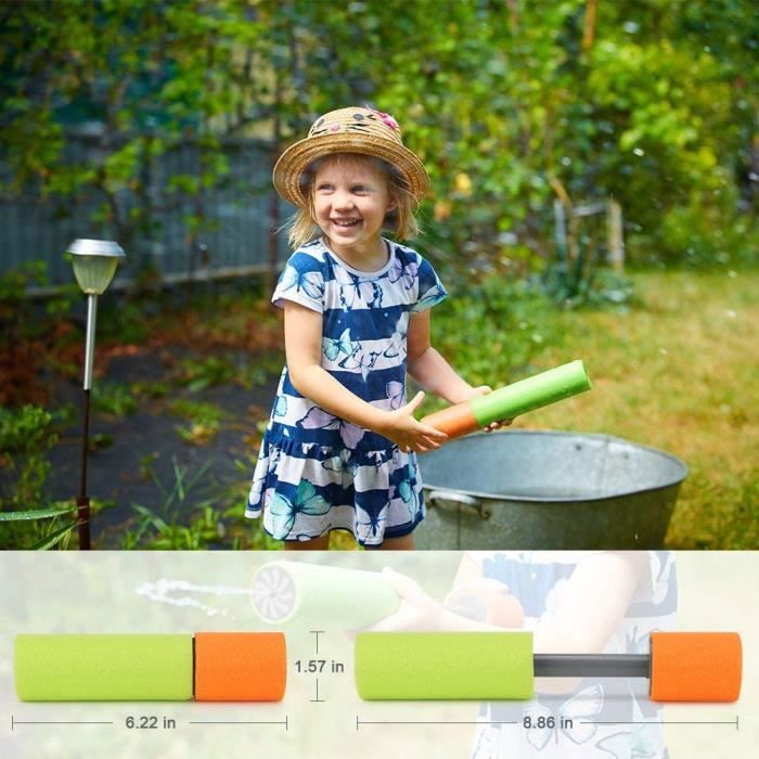 Pistolet à Eau 6 Pièces-Blaster Mousse Colorée Longue Portée pour Enfants et Adultes-Idéal pour Piscine,Jardin,Plage,Fête - Jeux - Jouets