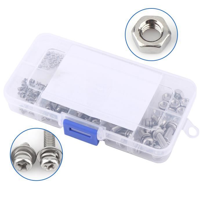 Kit Vis écrous Pour Batterie Moto - 16 Pièces En Inox, Facile à Monter, Résistant à La Rouille