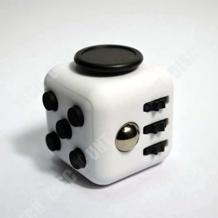 Rseuphiee 2 Pièces Cube Anti-Stress, Jouet Avec 6 Modules Apaisants, Décompression Pour Soulager Tensions, Fidget Toys Pour Enfants Et Adultes (Noir