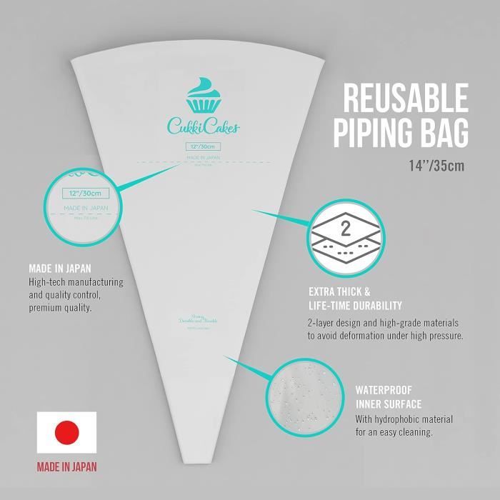 21 Pièces Douilles Pâtisserie Set,14 Douilles Patisserie Inox, 3 Grattoirs à Gâteau, 2 Poche à Douille En Silicone, 2 Adaptateurs, Réutilisable, DIY Kits Pour Décoration De Cupcake Et Muffins Gâteaux