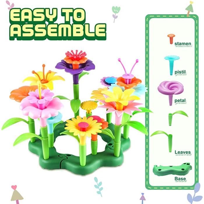 Kit De Presse à Fleurs Créative HSEAMALL – 90 Pétales, Tiges Et Accessoires Pour Bouquet DIY, Jouet Éducatif Pour Filles 3+