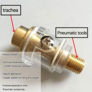 Huileur Pneumatique, Lubrificateur D'huile, 1/4  Mini Outil Pneumatique En Ligne Lubrificateur Huile Huileur Compresseur Tuyau Lubrification Auto 97347010
