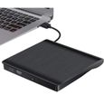 Lecteur CD DVD Externe Graveur,QueenDer USB 3.0 DVD Externe Portable RW/ROM Player Reader Transmission Corps Ultra-Mince Rapide Lapt-0