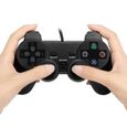 Pour PS2 PlayStation 2 Contrôleur de commande de joystick à clavier filaire Feedback de vibration intégré avec G-Sensor-0