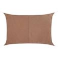 Voile d'ombrage rectangulaire HESPERIDE - Curacao - 2 x 3 m - Polyester - Protection anti-UV - Taupe-0