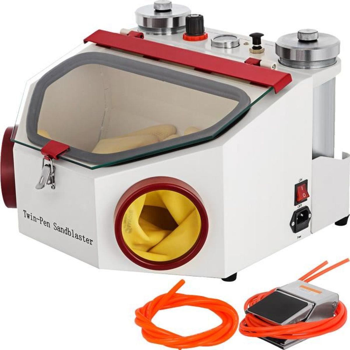 Cabine De Sablage Dentaire Professionnelle VEVOR - 2 Réservoirs, Pression 4kg/cm², Idéale Pour Bijouterie Et Restauration