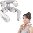 1001 PILES BATTERIES Masseur de cou Intelligent Multifonction, Masseur de La Colonne Cervicale cou, Masseur de Nuque Portable Sans fil, 8 modes