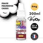 Eliquide Cigarette Électronique - 6mg - FRUITS ROUGES Red Frutti Vap'Op - 70 MPGV / 30 VG - 20 x 10ml (200ml)