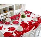 MOUTON MAISON DECO Nappe de table Motif Roses rouges et pétales 3D effect imperméable et antipoussière 140 x 200cm