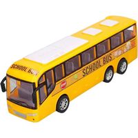 Jouet Modèle de Bus Scolaire, Jouets de Bus à Inertie Jaune pour Enfants de Plus de 3 Ans, Cadeaux de Décoration D'intérieur