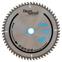 Lame de scie circulaire HM finition D. 305 x Al. 30 x ép. 3,0-2,0 mm x Z72 TP Nég pour bois - Diamwood